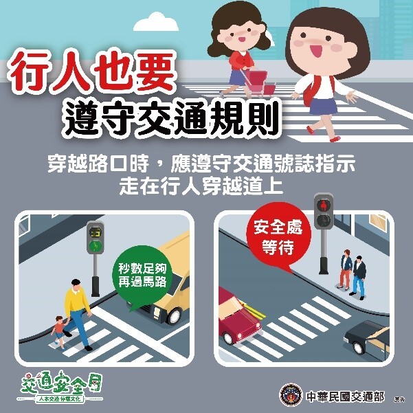 行人也要遵守交通規則